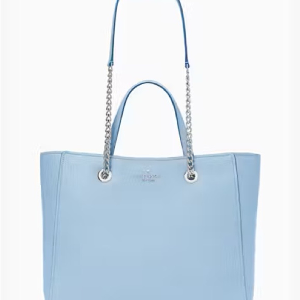 NWT Kate Spade Infinite Large 3x Comp Tote Pebbled Dusty Blue K6028 Below $579 R